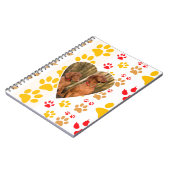 チョコレートラブラドールレトリエバードッグハートポープリント ノートブック (左側)