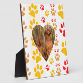 チョコレートラブラドールレトリエバードッグハートポープリント フォトプラーク (側面)