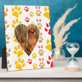 チョコレートラブラドールレトリエバードッグハートポープリント フォトプラーク (側面)