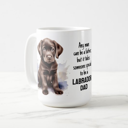 チョコレートラブラドールレトリエバードッグパパスウィートパピー コーヒーマグカップ (正面左)