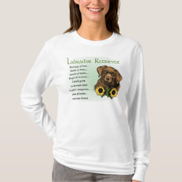 チョコレートラブラドールレトリエバーパピーギフト Tシャツ