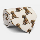 チョコレートラブラドールレトリエバーパピードッグパターン ネクタイ (ロール)