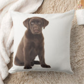 チョコレートラブラドールレトリエバーパピー クッション (ブランケット)