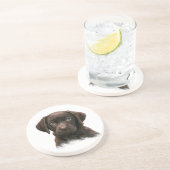 チョコレートラブラドールレトリエバーブラウン コースター (側面)