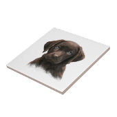 チョコレートラブラドールレトリエバーブラウン タイル (側面)