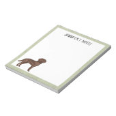 チョコレートラブラドールレトリエバーラボドッグ名前をカスタムする ノートパッド (回転)