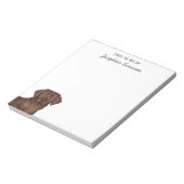 チョコレートラブラドールレトリエバーラボドッグ名前をカスタムする ノートパッド (回転)