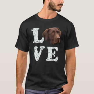 チョコレートラブラドールレトリバーのTシャツが大好き Tシャツ