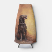 チョコレートラブラドールレトリバーボトルクール ボトルクーラー (正面)