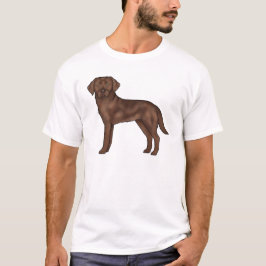 チョコレートラブラドールレトリバー漫画ラブレトリバー犬アート Tシャツ