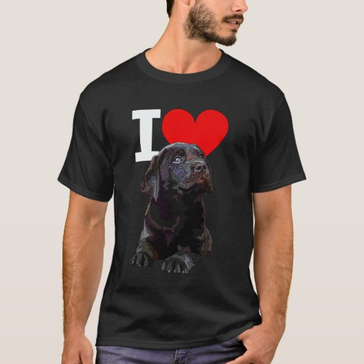 チョコレートラブラドールレトリバー 愛犬家 Tシャツ (正面)