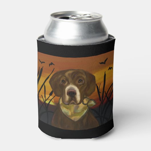 チョコレートラブラドールレトリバー 缶クーラー (缶正面)