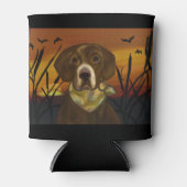 チョコレートラブラドールレトリバー 缶クーラー (正面)