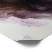 チョコレートラブラドールレトリーバーの水彩画 ポスター (角)