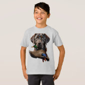 チョコレートラブラドール子供へシャツマラードシャツ Tシャツ (正面フル)