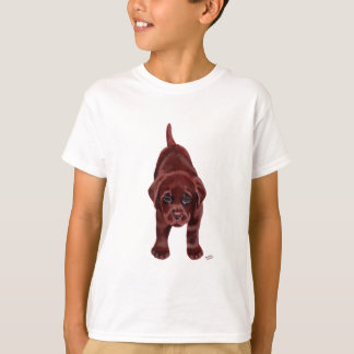 チョコレートラブラドール子犬 Tシャツ