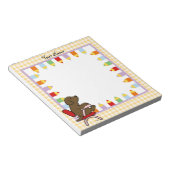 チョコレートラブラドール学生1 ノートパッド (アングル)