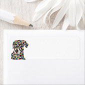 チョコレートラブラドール差出人住所ラベル ラベル (インサイチュ)