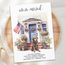 チョコレートラブラドール愛国的カスタムな犬の移動