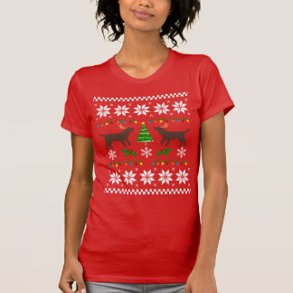チョコレートラブラドール概要醜いクリスマスTシャツ Tシャツ
