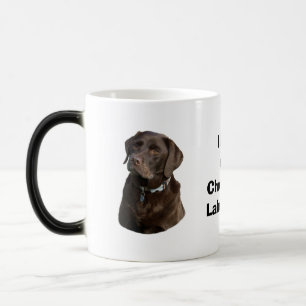 チョコレートラブラドール犬の写真のポートレート モーフィングマグカップ
