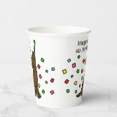 チョコレートラブラドール紙吹雪誕生日パーティー 紙コップ (右)