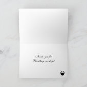 チョコレートラブラドール絵画感謝カード サンキューカード (内部)