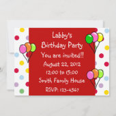 チョコレートラブラドール見張り誕生日 招待状 (裏面)