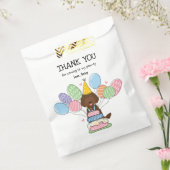 チョコレートラブラドール誕生日パーティーフェイバーバッグ フェイバーバッグ (封をした状態)