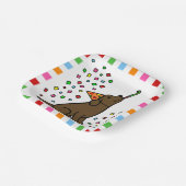 チョコレートラブラドール誕生日パーティー紙吹雪 ペーパープレート (傾斜あり)