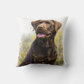 チョコレートラブラドール クッション (裏面)