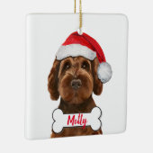 チョコレートラブラドール セラミックオーナメント (右)