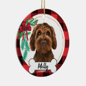 チョコレートラブラドール セラミックオーナメント (右)