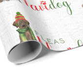 チョコレートラボがクリスマス犬の恋人を包む ラッピングペーパー (ロールコーナー)