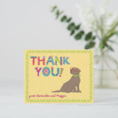 チョコレートラボのおもしろいカラフルフローラ文字 サンキューカード (スタンド正面)