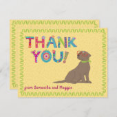 チョコレートラボのおもしろいカラフルフローラ文字 サンキューカード (正面/裏面)