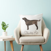 チョコレートラボウォーターデザイン クッション (椅子)