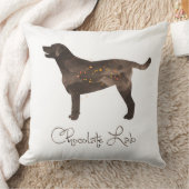 チョコレートラボウォーターデザイン クッション (ブランケット)