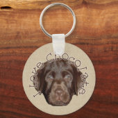 チョコレートラボカップ キーホルダー (正面)