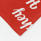 チョコレートラボサンタドッグ名前をカスタムするクリスマス フリースブランケット (角)