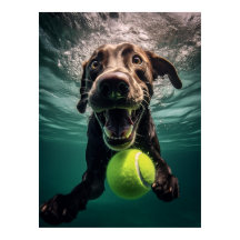 チョコレートラボダイビング水中