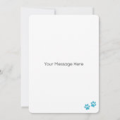 チョコレートラボドッグパーソナライズされたハッピーバースデーフラット カード (裏面)