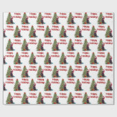 チョコレートラボハッピーホリデー ラッピングペーパー (フラット)