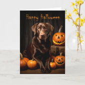 チョコレートラボハロウィーン カード (黄色い花)