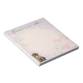 チョコレートラボハートママ ノートパッド (アングル)