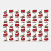 チョコレートラボパピーインホリデー抱き枕 ラッピングペーパーシート (正面)