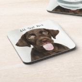 チョコレートラボパピー コースター (左側)