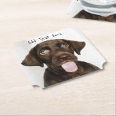 チョコレートラボパピー ペーパーコースター (アングル)