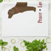 チョコレートラボピースラブチョコレート キッチンタオル (折り畳み)