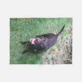 チョコレートラボフリース フリースブランケット (正面(横))